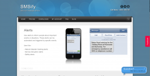 Screenshot of SMSify Homepage